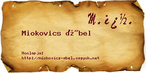 Miokovics Ábel névjegykártya